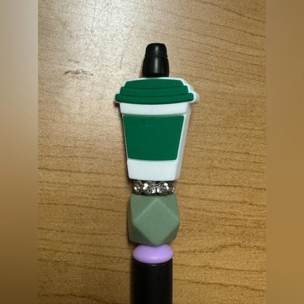 Coffee Cup Beaded Pen